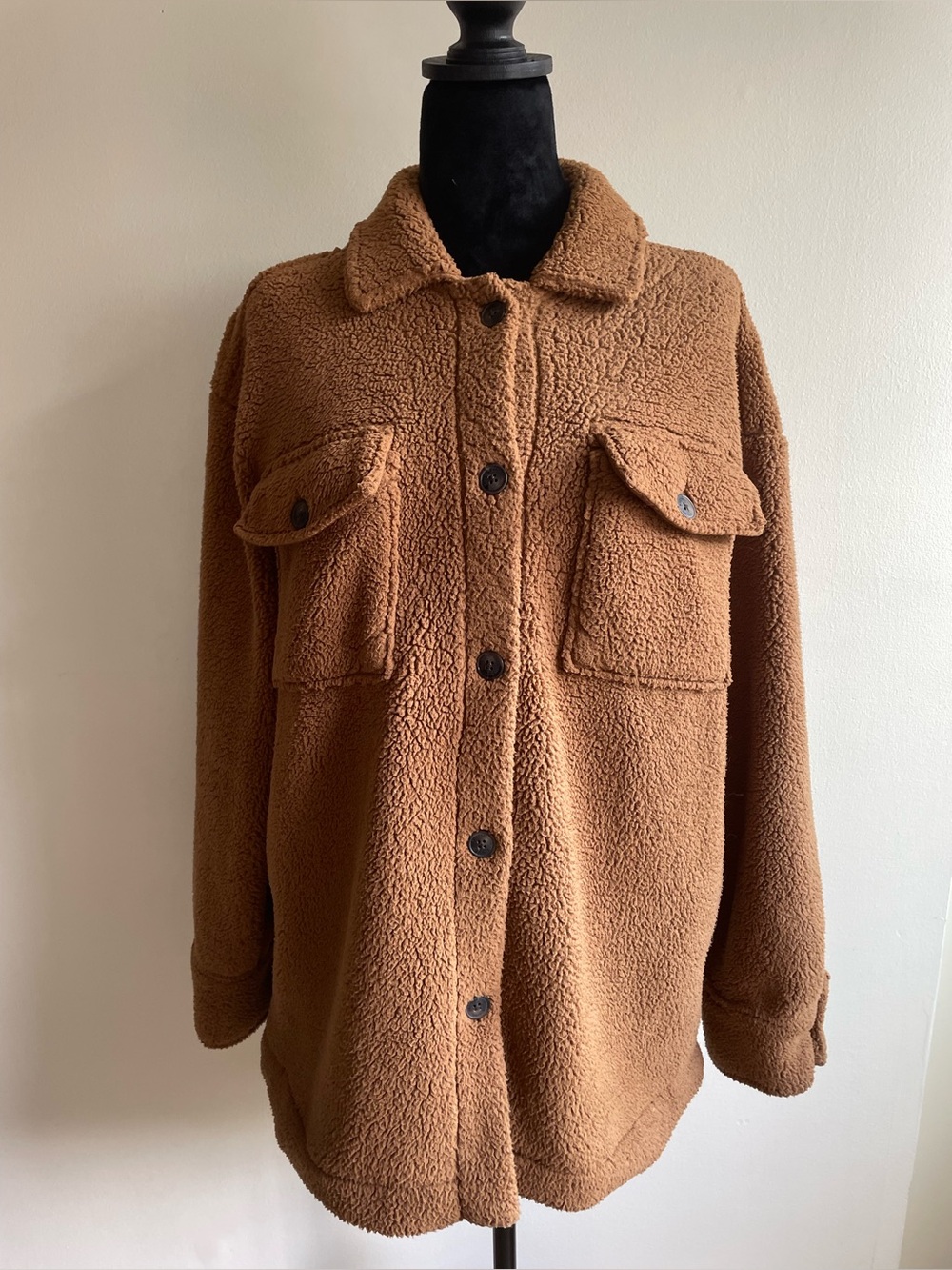 Weatherproof Vintage Sherpa Shirt Jacket Brown M